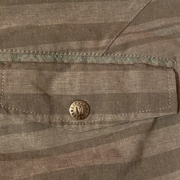 Linksoul Mens sz 34 Boardwalker Hybrid Green Striped Golf Casual Shorts - Picture 10 of 13